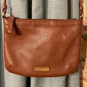 Calvin Klein brown cross body bag